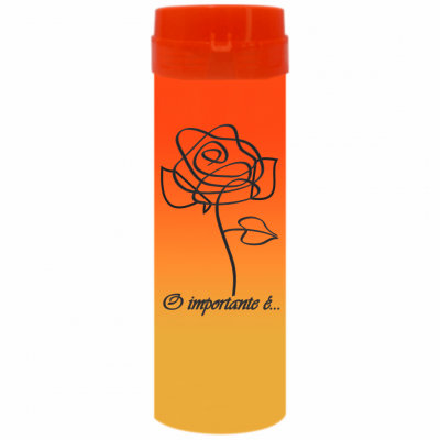Coqueteleira O Importante e a Rosa Bicolor Laranja x Amarelo 480ml