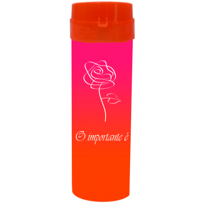 Coqueteleira O Importante e a Rosa Bicolor Rosa Fluor x Laranja Fluor 480ml