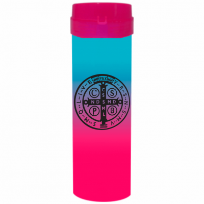 Coqueteleira São Bento Jateado Bicolor Azul x Rosa 480ml
