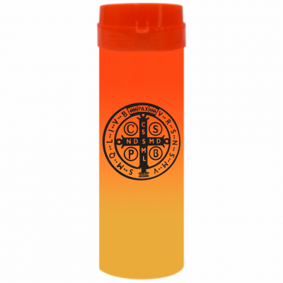 Coqueteleira São Bento Jateado Bicolor Laranja x Amarelo 480ml