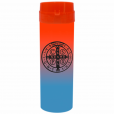 Coqueteleira São Bento Jateado Bicolor Laranja x Azul 480ml