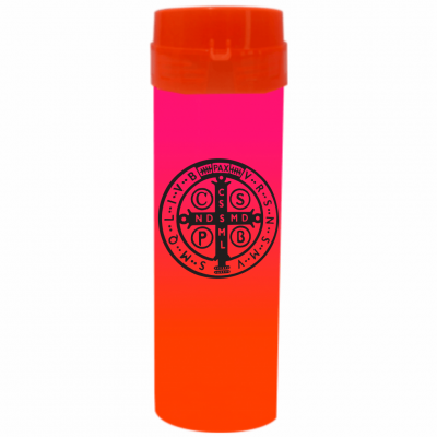 Coqueteleira São Bento Jateado Bicolor Rosa x Laranja 480ml