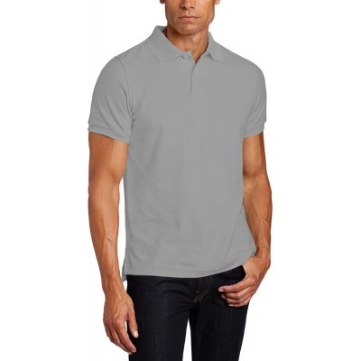 Camisa Polo Lisa Cinza