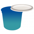 Pote Descartável 1 Litro Jateado Bicolor Azul Royal x Azul Tiffany Personalizado