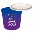 Pote Descartável 500 ml Jateado Bicolor Azul Royal x Roxo Fluor Personalizado