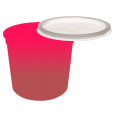 Pote Descartável 1 Litro Jateado Bicolor Rosa Fluor x Rose Gold Personalizado