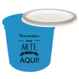 Pote Descartável 750 ml Jateado Fosco Azul Bebê Personalizado