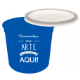 Pote Descartável 500 ml Jateado Fosco Azul Royal Personalizado