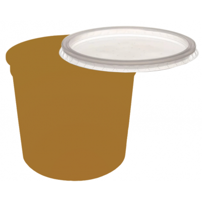 Pote Descartável 250 ml Jateado Fosco Ouro Personalizado