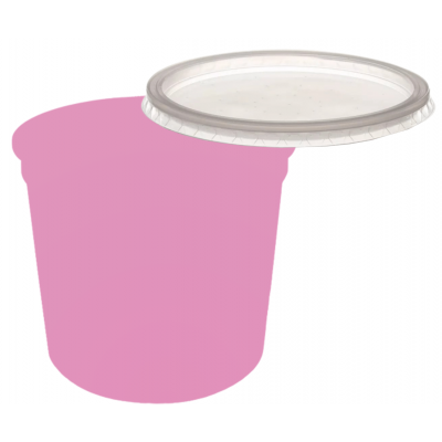 Pote Descartável 750 ml Jateado Fosco Rosa Bebê Personalizado