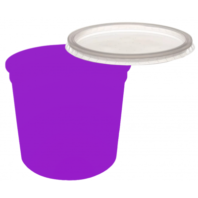 Pote Descartável 750 ml Jateado Fosco Roxo Fluor Personalizado