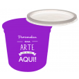 Pote Descartável 750 ml Jateado Fosco Roxo Fluor Personalizado