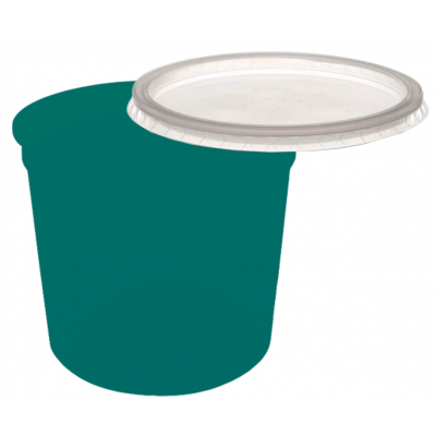 Pote Descartável 500 ml Jateado Fosco Verde Escuro Personalizado