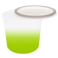 Pote Descartável 1 Litro Jateado Amarelo Fluor Personalizado