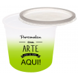 Pote Descartável 750 ml Jateado Amarelo Fluor Personalizado