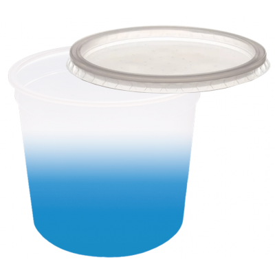 Pote Descartável 750 ml Jateado Azul Bebê Personalizado