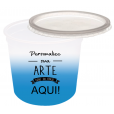 Pote Descartável 1 Litro Jateado Azul Bebê Personalizado