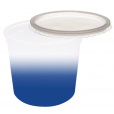Pote Descartável 1 Litro Jateado Azul Royal Personalizado