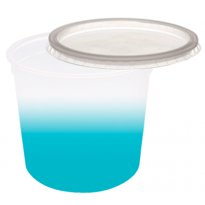 Pote Descartável 1 Litro Jateado Azul Tiffany Personalizado