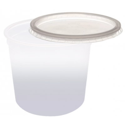 Pote Descartável 1 Litro Jateado Branco Personalizado
