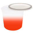 Pote Descartável 1 Litro Jateado Laranja Fluor Personalizado