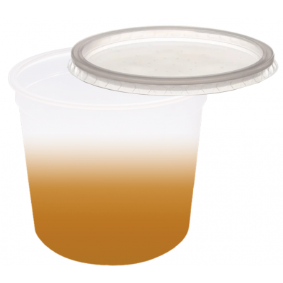 Pote Descartável 250 ml Jateado Ouro Personalizado