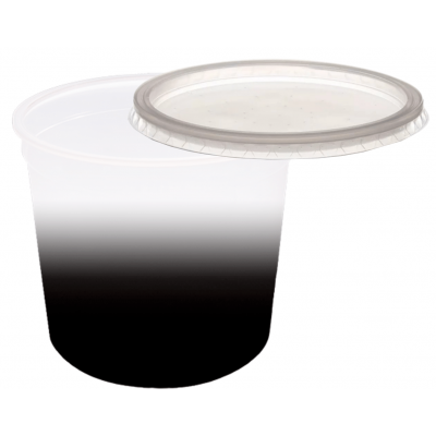 Pote Descartável 500 ml Jateado Preto Personalizado