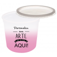Pote Descartável 750 ml Jateado Rosa Bebê Personalizado