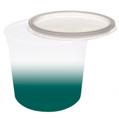 Pote Descartável 1 Litro Jateado Verde Escuro Personalizado