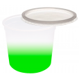 Pote Descartável 1 Litro Jateado Verde Fluor Personalizado