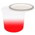 Pote Descartável 1 Litro Jateado Vermelho Fluor Personalizado