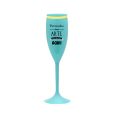 Taça de Champanhe Azul Bebê com Borda 190 ml