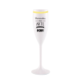 Taça de Champanhe Branca com Borda 190 ml