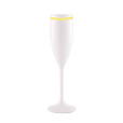 Taça de Champanhe Branca com Borda