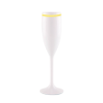 Taça de Champanhe Branca com Borda 190 ml