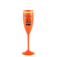 Taça de Champanhe Laranja com Borda 190 ml