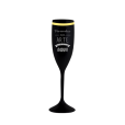 Taça de Champanhe Preta com Borda 190 ml