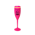 Taça de Champanhe Rosa com Borda 190 ml