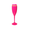 Taça de Champanhe Rosa com Borda 190 ml