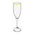 Taça de Champanhe Transparente com Borda