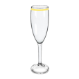 Taça de Champanhe Transparente com Borda 190 ml