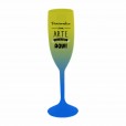 Taça de Champanhe Bicolor Amarelo e Azul 190 ml