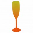 Taça de Champanhe Bicolor Amarelo e Laranja 190 ml