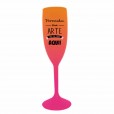 Taça de Champanhe Bicolor Laranja e Rosa 190 ml