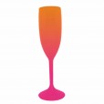 Taça de Champanhe Bicolor Laranja e Rosa 190 ml