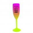 Taça de Champanhe Bicolor Rosa e Amarelo 190 ml