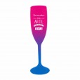Taça de Champanhe Bicolor Rosa e Azul Royal 190 ml