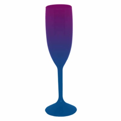 Taça de Champanhe Bicolor Roxo e Azul 190 ml