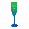 Taça de Champanhe Bicolor Verde e Azul 190 ml