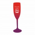Taça de Champanhe Bicolor Vermelho e Roxo 190 ml